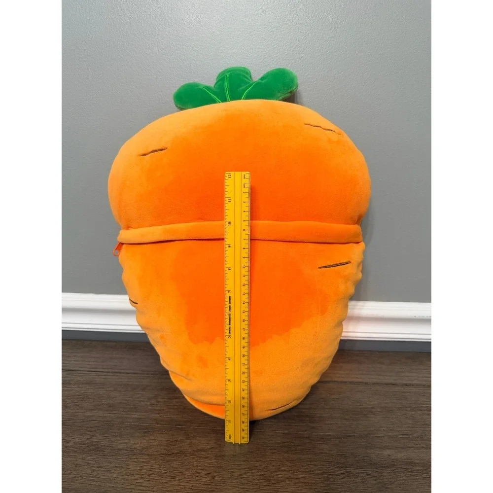 REFAHB Kawaii Carrot Bunny Pillow Plush Snack Bag with 8 Mini Bunnies Orange 15